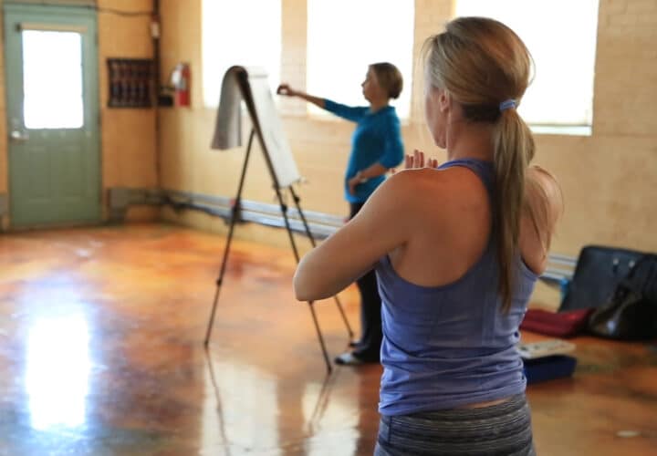 Saraswati Living Arts Project at The Shop in Park City with yoga instructor Tiffany Wood.