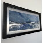 A contemporary stormy oil painting on metal panel by artist Cynthia McLoughlin