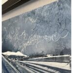 A contemporary stormy oil painting on metal panel by artist Cynthia McLoughlin