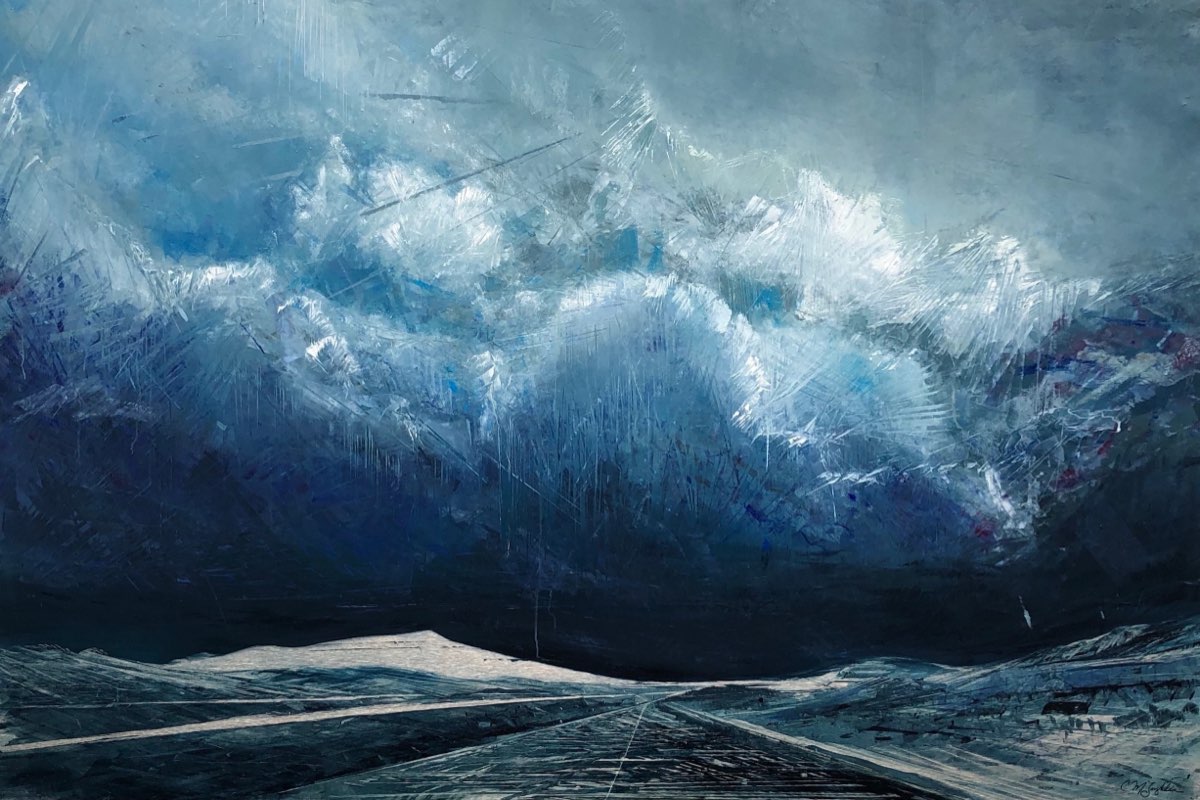 Through the Storm - Mountainscape Oil Painting - Cynthia McLoughlin Through the Storm - Mountainscape Oil Painting - Cynthia McLoughlin
