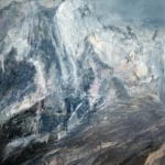 An original mountain painting by artist Cynthia McLoughlin of majestic Mount Olympus in Salt Lake City, Utah.