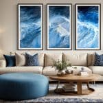 A contemporary mountain oil painting on metal panel by artist Cynthia McLoughlin