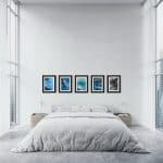 A contemporary abstract oil paintings on metal panel by artist Cynthia McLoughlin