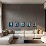 A contemporary abstract oil paintings on metal panel by artist Cynthia McLoughlin