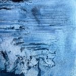 A contemporary abstract oil painting on metal panel by artist Cynthia McLoughlin